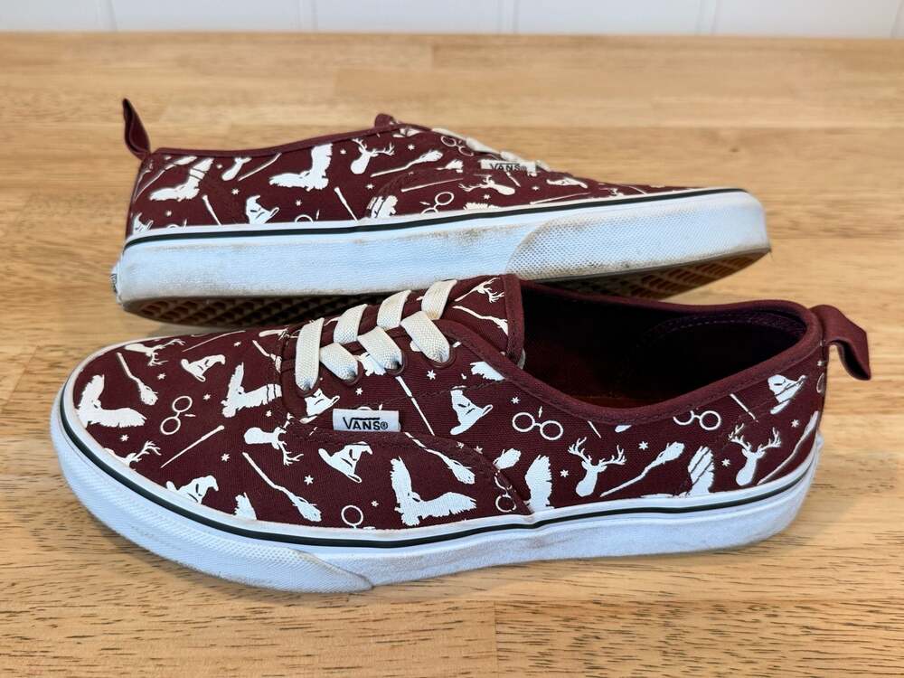 Vans x Harry Potter Authentic Maroon Shoes Big Kids Size 7